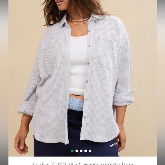 Aerie Anytime Fave Waffle Shirt - Picture 3 of 8